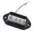 2PCS 6LED 12 24V License Plate Light Car Boat Truck Trailer Step Lamp White light