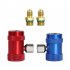 2PCS Auto AC R1234yf Quick Couplers Adapters Conversion Kit With Manual Red blue