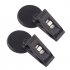 2PCS Car Crystal Clips Access Card Ticket Holder ABS Steel Spring Glasses Clip Multipurpose Clamp Auto Accessories black