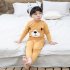 2PCS Children s Cute Cartoon Face Cotton Sleepwear Long Sleeve Top Trousers for Home  Pink cat 65 yards