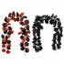 2PCS Halloween Maple Leaf Garland With 4pcs Hook Artificial Hanging Floral Garlands Fall Leave Vines For Christmas Thanksgiving Decor black