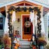2PCS Halloween Maple Leaf Garland With 4pcs Hook Artificial Hanging Floral Garlands Fall Leave Vines For Christmas Thanksgiving Decor black