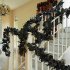 2PCS Halloween Maple Leaf Garland With 4pcs Hook Artificial Hanging Floral Garlands Fall Leave Vines For Christmas Thanksgiving Decor black
