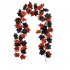 2PCS Halloween Maple Leaf Garland With 4pcs Hook Artificial Hanging Floral Garlands Fall Leave Vines For Christmas Thanksgiving Decor black
