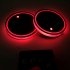 2PCS LED Car Colorful Water Cup Mat Lights Seat Trim Accessories Decoration Lamp Colorful Neutral without logo