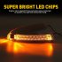 2PCS LED Side Mirror Indicator Turn Signal Lights LED Flowing Yellow W164ml Marker Lights for C Class W204 2008 2011