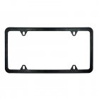 2PCS License Plate Frame Matte Powder Coated Aluminum Rust-Proof 4-Hole USA Car Number Plate Holder Cover With Screws black
