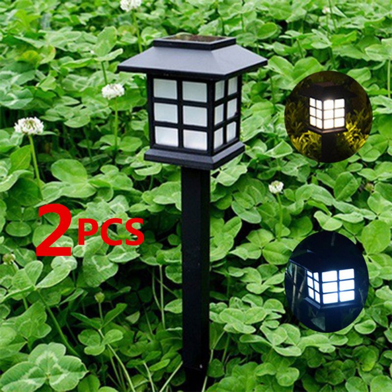 2PCS Light Sensor Solar-Powered Lawn Pin Lamp Yard Garden Light Decoration Small room warm light