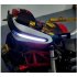 2PCS Motorcycle Handguards Modified Handle Windshield 1 5cm Handlebars LED Light Wind Shield Orange