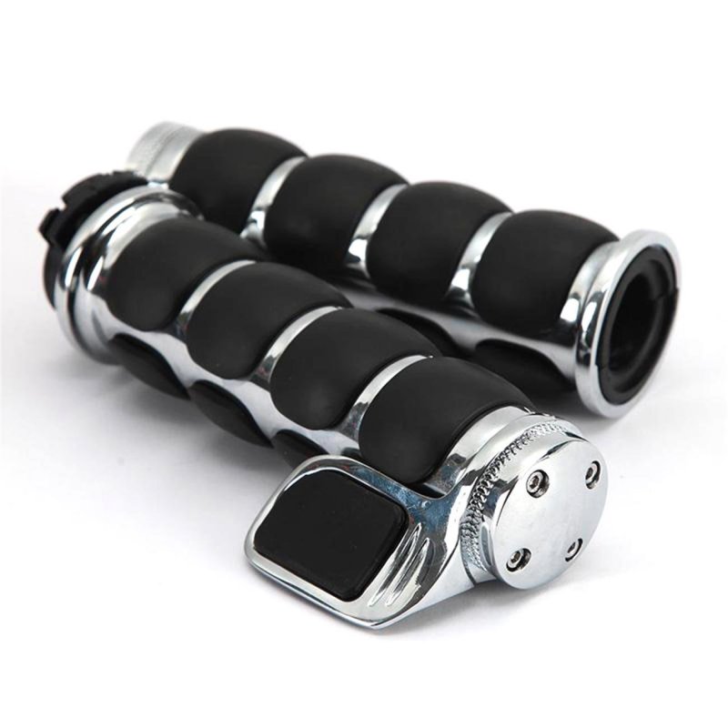 2PCS Motorcycle Handlebar Grips with Throttle Control Non-slip Hand Grip for Motorcycles  Cruisers  22mm