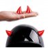 2PCS Motorcycle Helmet Corner Plastic Resilient Silicone Suction Cup Soft Horn Decoration Headwear Rubber Horn black Small horns