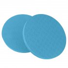 2PCS/Set Portable Round Knee Pad Yoga Mats Fitness Sprot Pad Plank Gym Disc Protective Pad Cushion blue_17.5cm in diameter