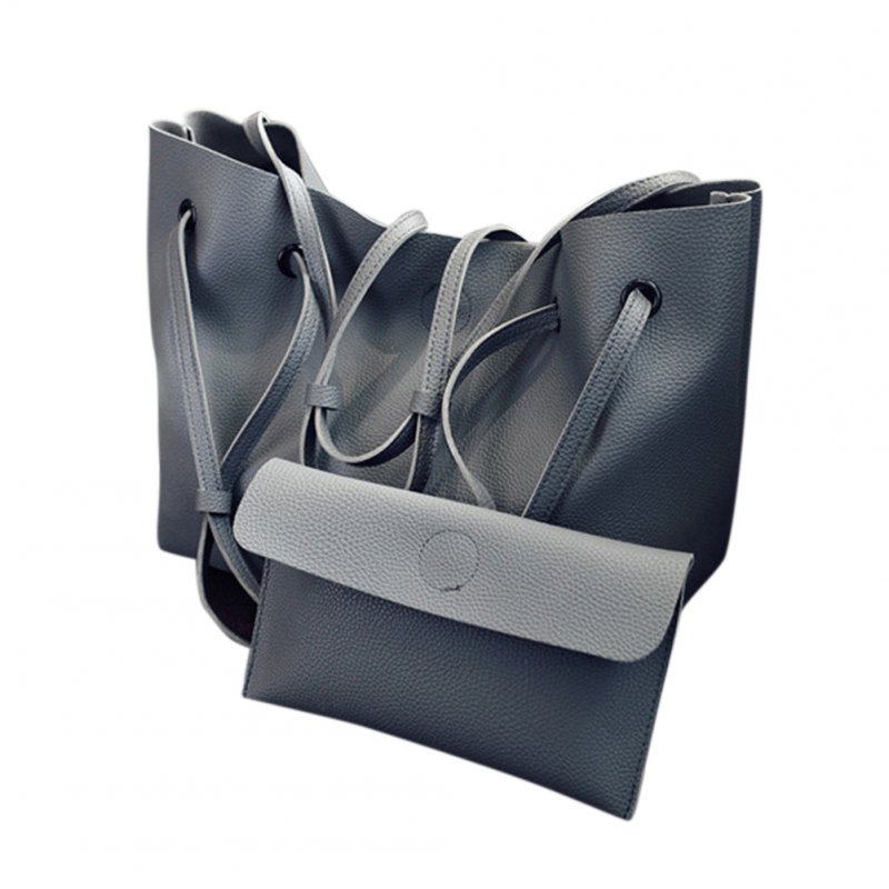 2PCS/Set Women Fashionable Handbag -Dark Gray