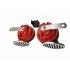 2Pcs 12V 24V Snail Air Horn with Cover Loud Alarm Kit for Car Boat Motorcycle  Red 12V