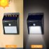 2Pcs 20LEDs Solar Charging Waterproof Human Body Induction Light for Outdoor Street Yard Path White Light White light People come to light  people go to turn of