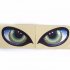 2Pcs 3D Stereo Reflective Cat Eyes Car Sticker Creative Rearview Mirror Decal
