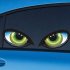 2Pcs 3D Stereo Reflective Cat Eyes Car Sticker Creative Rearview Mirror Decal