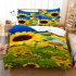 2Pcs 3Pcs Full Queen King Quilt Cover  Pillowcase Set with 3D Digital Flower Printing Queen