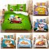 2Pcs 3Pcs Full Queen King Quilt Cover  Pillowcase Set with 3D Digital Cartoon Animal Printing for Home Bedroom Queen