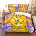 2Pcs 3Pcs Full Queen King Quilt Cover  Pillowcase Set with 3D Digital Cartoon Animal Printing for Home Bedroom Queen