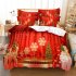 2Pcs 3Pcs Full Queen King Quilt Cover  Pillowcase 3D Digital Printing Christmas Series Beeding Set FUll