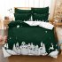 2Pcs 3Pcs Full Queen King Quilt Cover  Pillowcase 3D Digital Printing Christmas Series Beeding Set Queen