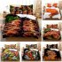 2Pcs 3Pcs Full Queen King Quilt Cover  Pillowcase 3D Digital Printing BBQ Fruit Series Beeding Set Quee