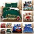 2Pcs 3Pcs Full Queen King Quilt Cover  Pillowcase 3D Digital Printing Christmas Series Beeding Set Twin
