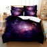 2Pcs 3Pcs Quilt Cover  Pillowcase 3D Digital Printing Starry Series Bedding Set Queen