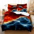 2Pcs 3Pcs Quilt Cover  Pillowcase 3D Digital Printing Starry Series Bedding Set Queen