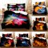 2Pcs 3Pcs Quilt Cover  Pillowcase 3D Digital Printing Dream Series Bedding Set Twin