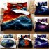 2Pcs 3Pcs Quilt Cover  Pillowcase 3D Digital Printing Starry Series Bedding Set FUll