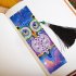 2Pcs 5D DIY Diamond Painting Bookmark Tassel Leather Book Marks DIY Embroidery Craft SQ16