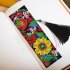 2Pcs 5D DIY Leather Bookmark Tassel Book Marks Diamond Painting Special Shaped Diamond Embroidery DIY Craft