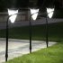 2Pcs 9Modes Dimming LED Solar Powered Lawn Light for Outdoor Garden Lighting Wall lamp   ground insertion  9 stops of color light 
