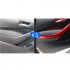 2Pcs ABS Carbon Fiber Car Inner Front Door Armrest Cover Trim Door Handle Cover Trim  Red
