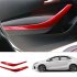 2Pcs ABS Carbon Fiber Car Inner Front Door Armrest Cover Trim Door Handle Cover Trim  Red