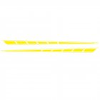2Pcs Auto Car Side Body Long Stripe Sport Vinyl Decals Decoration Racing Sticker yellow