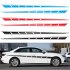 2Pcs Auto Car Side Body Long Stripe Sport Vinyl Decals Decoration Racing Sticker white