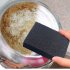 2Pcs Black Emery Sponge for Pot Pan Descaling Cleaning black