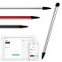 2Pcs Capacitive Pen Touch Screen Stylus Pencil for iPhone iPad Tablet Universal red