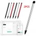 2Pcs Capacitive Pen Touch Screen Stylus Pencil for iPhone iPad Tablet Universal Black