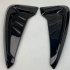 2Pcs Car Side Mudguard Air Vent Covers Black Rubber Shark Gills Decoration Sticker Carbon fiber black