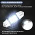 2Pcs Car Small Light Double Tip 6smd 3030 Aluminum Brake Light Turn Signal Lamp Bulbs Indoor Reading Light White light 31mm