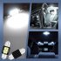 2Pcs Car Small Light Double Tip 6smd 3030 Aluminum Brake Light Turn Signal Lamp Bulbs Indoor Reading Light White light 31mm