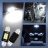 2Pcs Car Small Light Double Tip 6smd 3030 Aluminum Brake Light Turn Signal Lamp Bulbs Indoor Reading Light White light 42mm