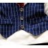 2Pcs Children Baby Gentleman Suit Tie Vest Long Sleeve and Pants Tie vest red 80cm