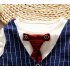 2Pcs Children Baby Gentleman Suit Tie Vest Long Sleeve and Pants Tie vest navy blue 100cm