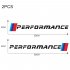 2Pcs Front Car Sticker Car Styling Decals Bumper Stickers with Striped Letters Scratch Deacl white