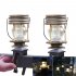 2Pcs LED Retro Solar Hanging Lantern Garden Landscape Lighting Warm light